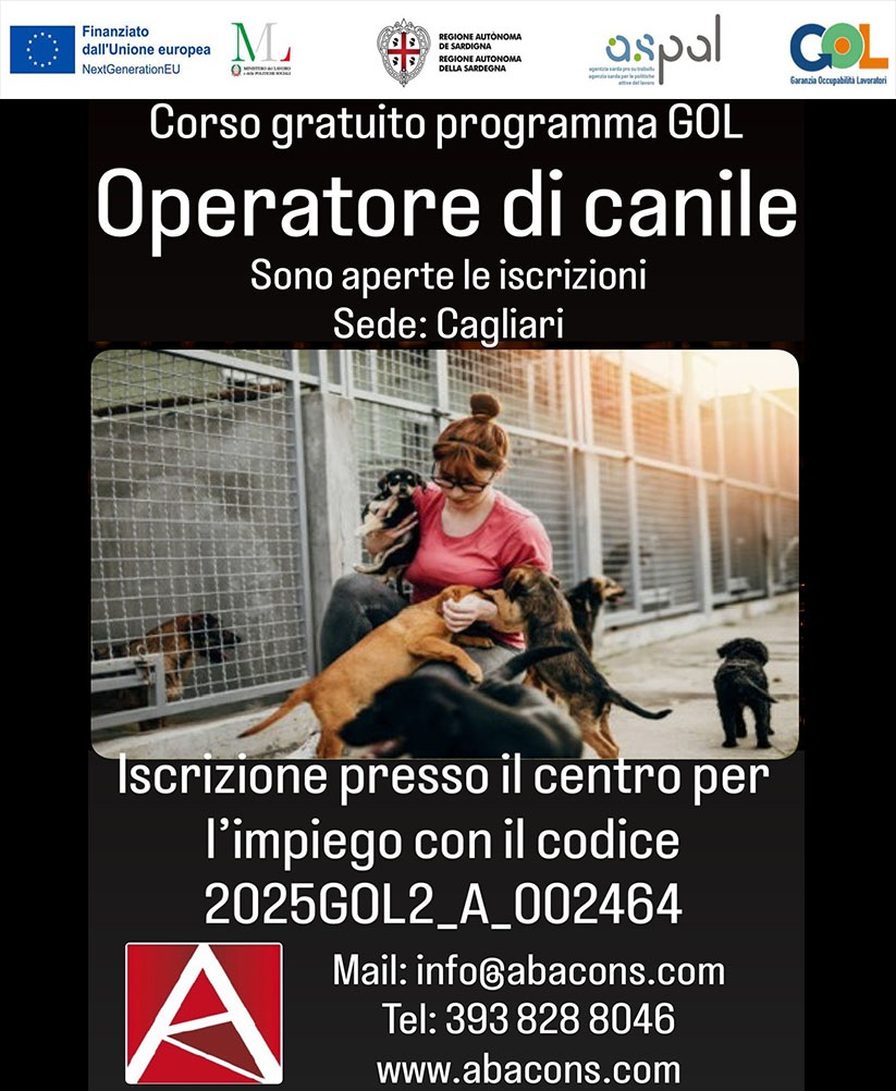 Corso Gratuito Operatore di Canile - Cagliari