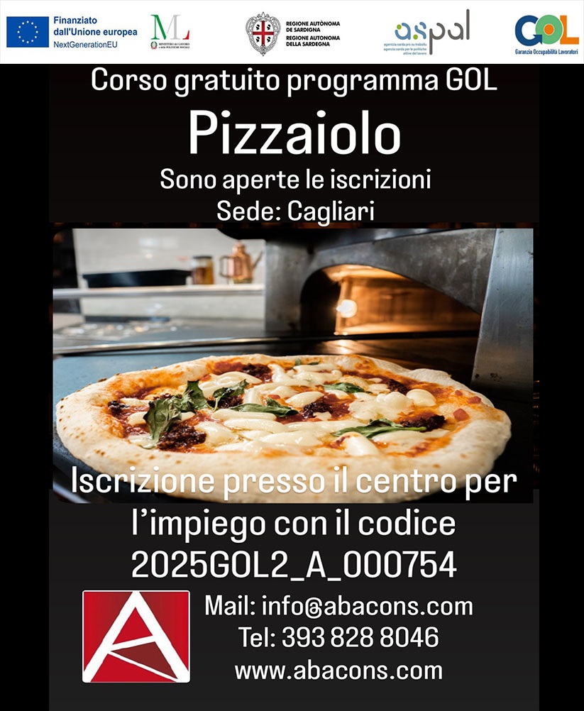 Corso Gratuito Pizzaiolo Professionista - Cagliari